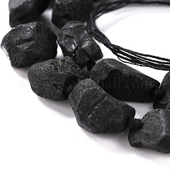 Rough Raw Natural Black Spinel Beads Strands&nbsp;G-G010-10