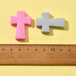 5 個 5 色クロスシリコンフォーカルビーズ  ミックスカラー  35x25x8mm  穴：2mm  1pc /カラー&nbsp;SIL-FS0001-07