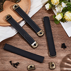 4 Bags Rectangle PU Leather Bag Handles&nbsp;DIY-CL0001-37B