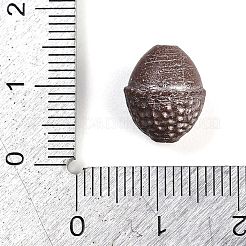 不透明なチェコガラスビーズ  ドングリ  ロージーブラウン  12x10mm  穴：1mm&nbsp;GLAA-NH0004-01B