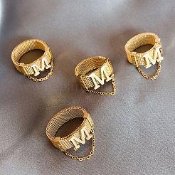 304 Stainless Steel Wide Band Finger Rings&nbsp;WG20EAC-01