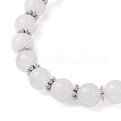 Natural Malaysia Jade Cross Charm Bracelets&nbsp;BJEW-JB12259-04