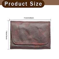 革小銭入れ  小さな財布  スナップボタン付き  ココナッツブラウン  11x7.6x1.5cm&nbsp;AJEW-WH0317-29B