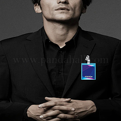 プラスチックと鉄のスナップクリップストラップ20個  バッジリール用  格納式バッジホルダー  透明  89x12x13.5mm  穴：3mm&nbsp;AJEW-LP0008-05