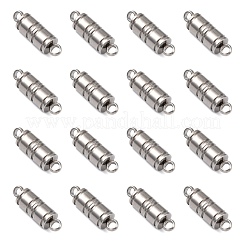 変色防止コラム 304 ステンレススチール ループ付きマグネット留め具  ステンレス鋼色  26x8mm  穴：2.5mm&nbsp;X-STAS-I028