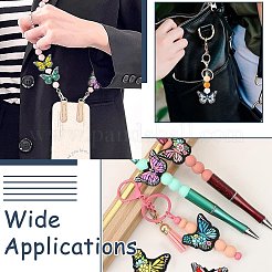 10Pcs 10 Styles Butterfly with Flower Food Grade Eco-Friendly Silicone Beads&nbsp;SIL-CJ0002-99
