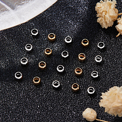 500Pcs 2 Colors 316 Surgical Stainless Steel Rondelle Crimp Beads&nbsp;STAS-BBC0008-72