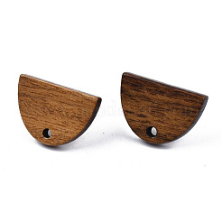 Walnut Wood Stud Earring Findings&nbsp;MAK-N032-009