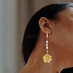 304ステンレススチールペンダント6個  花のチャーム  18KGP本金メッキ  28x24.5x8mm  穴：2.5x6.5mm&nbsp;STAS-SZ0003-57