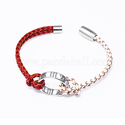 Alloy Ring Links Bracelets&nbsp;BJEW-F352-17P-02