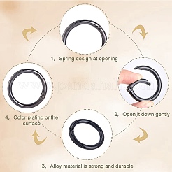 18Pcs Zinc Alloy Spring Gate Rings&nbsp;FIND-SP0001-39