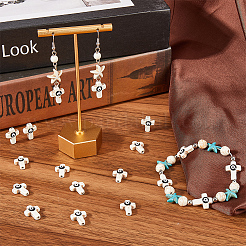 60Pcs Synthetic Turquoise Enamel Beads Strands&nbsp;G-SC0002-82
