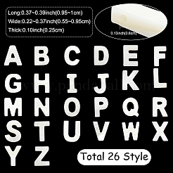 26Pcs 26 Styles Natural Freshwater Shell Letter Charms&nbsp;BSHE-YW0001-15