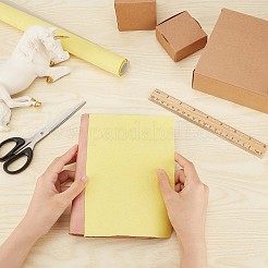 ベルベットコーティングされた製本紙  DIYのブックカバーに  ギフト用の箱  きいろ  1000x430x0.2mm&nbsp;DIY-WH0033-32D