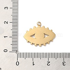 304ステンレススチールペンダントカボションセッティング  アイチャーム  14KGP本金メッキ  トレイ：4mm  17x21x1.4mm  穴：1.4mm&nbsp;STAS-K263-40G
