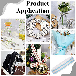 Cotton Stripe Pattern Ribbon&nbsp;OCOR-WH0078-550C