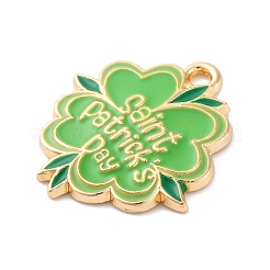 Saint Patrick's Day Alloy Enamel Pendants&nbsp;FIND-M060-24D-G
