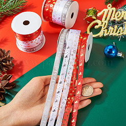 3ロール10m 5色ホットスタンプクリスマスポリエステルリボンセット  ギフト包装用  ミックスカラー  3/8インチ（9.5mm）  2メートル/色について&nbsp;OCOR-TA0002-13