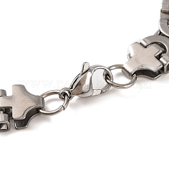 Tarnish Resistant 201 Stainless Steel Byzantine Chain Bracelets&nbsp;BJEW-B078-71P