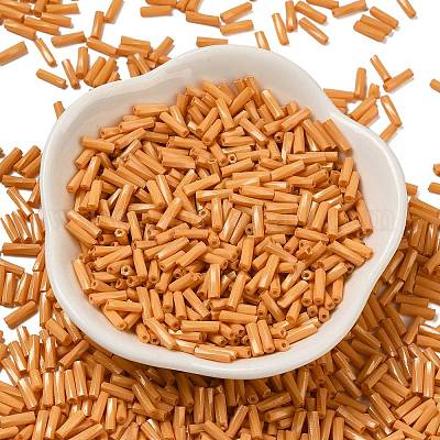 Baking Paint Glass Twist Bugle Beads&nbsp;SEED-C004-02F-1