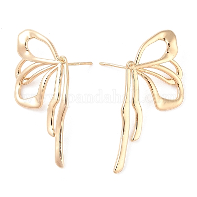 Brass Stud Earring Findings&nbsp;KK-N256-04G-1