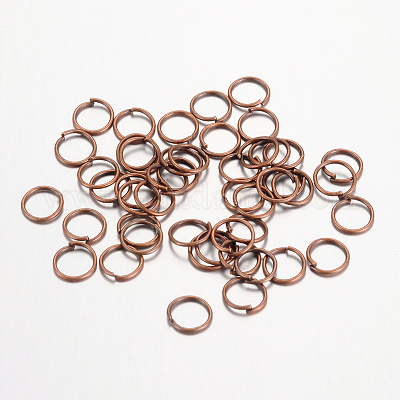 鉄オープン丸カン  ラウンド  ニッケルフリー  赤銅鉱  5x0.7mm  21ゲージ  内径：3.6mm  約20000個/1000g&nbsp;IFIN-A018-5mm-R-NF-1
