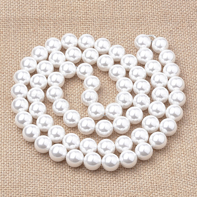 Eco-Friendly Plastic Imitation Pearl Beads Strands&nbsp;X-MACR-S285-4mm-04-1