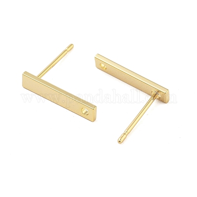 Brass Stud Earrings Findings&nbsp;EJEW-B063-01G-02-1