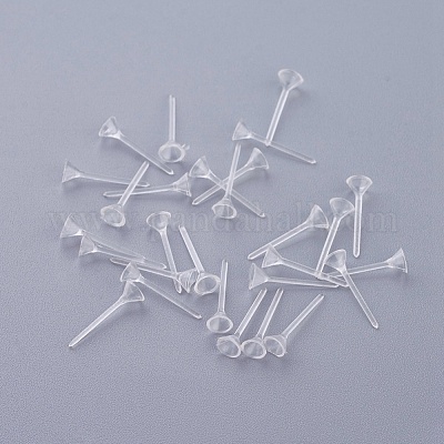 Plastic Stud Earring Findings&nbsp;KY-G006-02-4m-1