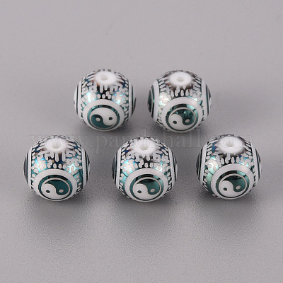 Electroplate Glass Beads&nbsp;EGLA-Q123-012G-1