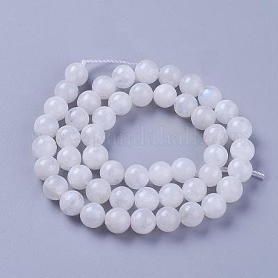 Natural Rainbow Moonstone Beads Strands&nbsp;G-G970-37-8mm-1