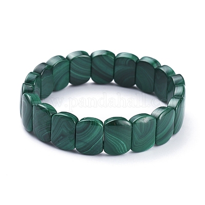 Natural Malachite Stretch Bracelets&nbsp;G-D0018-01-1