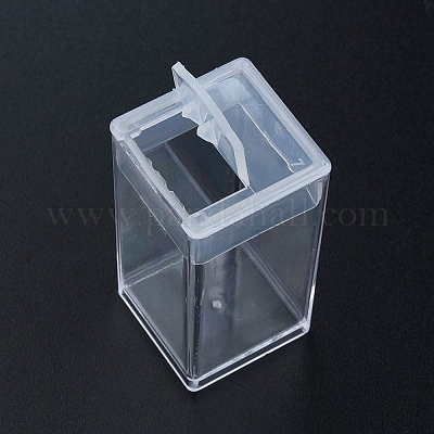 プラスチックビーズ収納ケース  長方形  透明  5x2.7x3cm&nbsp;CON-N012-08-1