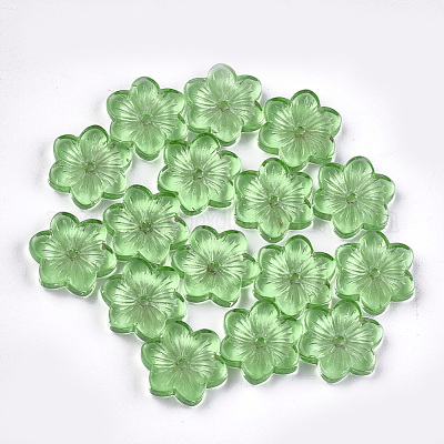 Spray Painted Glass Beads&nbsp;GGLA-S046-01D-1