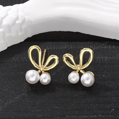 Brass Stud Earrings&nbsp;EJEW-F359-05G-1