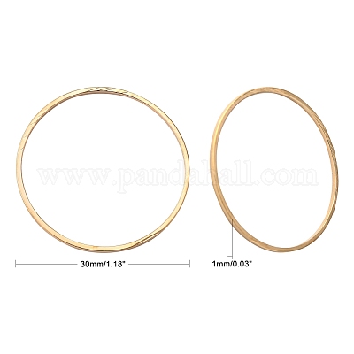 Brass Linking Rings&nbsp;X-KK-S327-06KC-30mm-1
