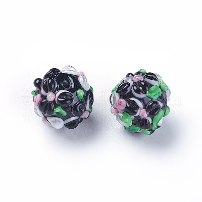 Handmade Bumpy Lampwork Beads&nbsp;LAMP-E021-07H-1
