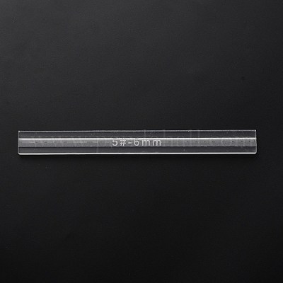 アクリル製こぼれツール  ジッパーゴム引き用  長方形  透明  19.7x1.88x0.75cm&nbsp;TOOL-WH0001-32E-1