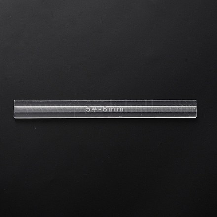 アクリル製こぼれツール  ジッパーゴム引き用  長方形  透明  19.7x1.88x0.75cm&nbsp;TOOL-WH0001-32E-1