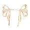 Brass Stud Earring Findings, for Half Drilled Beads, Butterfly, Real 14K Gold Plated, 39~42x17~19mm, Pin: 0.8mm