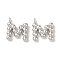 Brass Pendants, Cadmium Free & Nickel Free & Lead Free, Letter Charms, Platinum, 12x10x2mm, Hole: 1mm