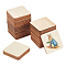 Wood Cabochons, Square, BurlyWood, 50x50x2.5mm, 50pcs/bag