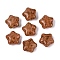 Picasso Opaque Glass Beads, Star, Peru, 15~15.5x15.5~16x8~8.5mm, Hole: 1~1.5mm, About 213pcs/pound
