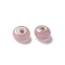 Handmade Lampwork Beads, Flat Round, Plum, 7~8x4~5mm, Hole: 2mm