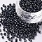 8/0 Glass Seed Beads, Opaque Colors Lustered, Round, Prussian Blue, 3mm, Hole: 1mm, about 10000pcs/pound