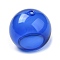 Transparent Glass Bead Cone, for Wind Chimes Making, Half Round, Blue, 25x21.5mm, Hole: 2mm, Inner Diameter: 16mm