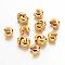 Iron Crimp Beads Covers, Cadmium Free & Nickel Free & Lead Free, Golden, 4mm In Diameter, Hole: 1.5~1.8mm