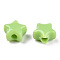 Opaque Acrylic Beads, Star, Light Green, 9x9.5x5.5mm, Hole: 2.5mm, about 2050pcs/500g