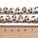 Handmade Flower Printed Porcelain Ceramic Beads Strands&nbsp;PORC-M007-10mm-04-5