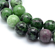 Natural Ruby in Zoisite Round Beads Strands&nbsp;G-P331-02-8mm-1